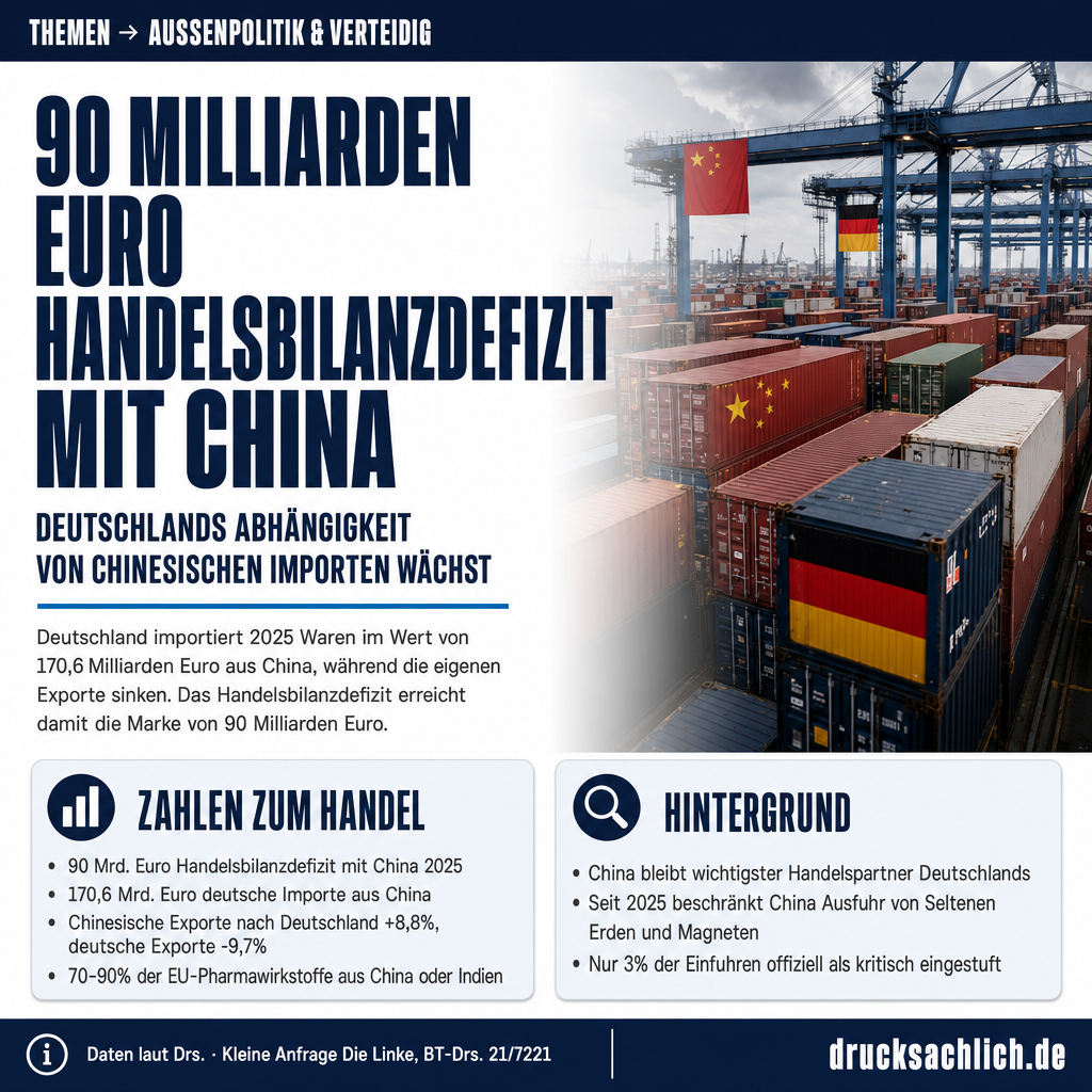 China-Abhängigkeit: 90 Mrd. Euro Handelsbilanzdefizit unter der Lupe