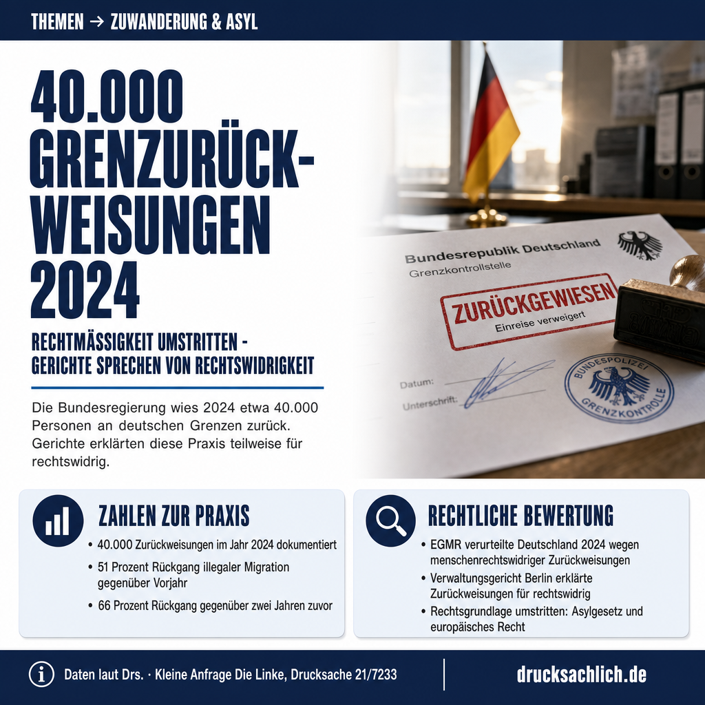 Grenzurückweisungen 2026: 24 Fragen zur Rechtmäßigkeit der Asylpolitik