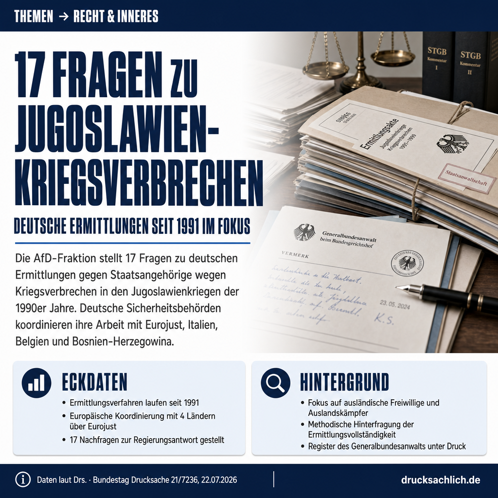 Kriegsverbrechen Jugoslawien: 17 Fragen zu deutschen Ermittlungen