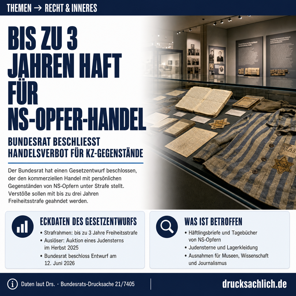 NS-Opfer-Schutzgesetz: Handelsverbot für KZ-Häftlingspost und Judensterne