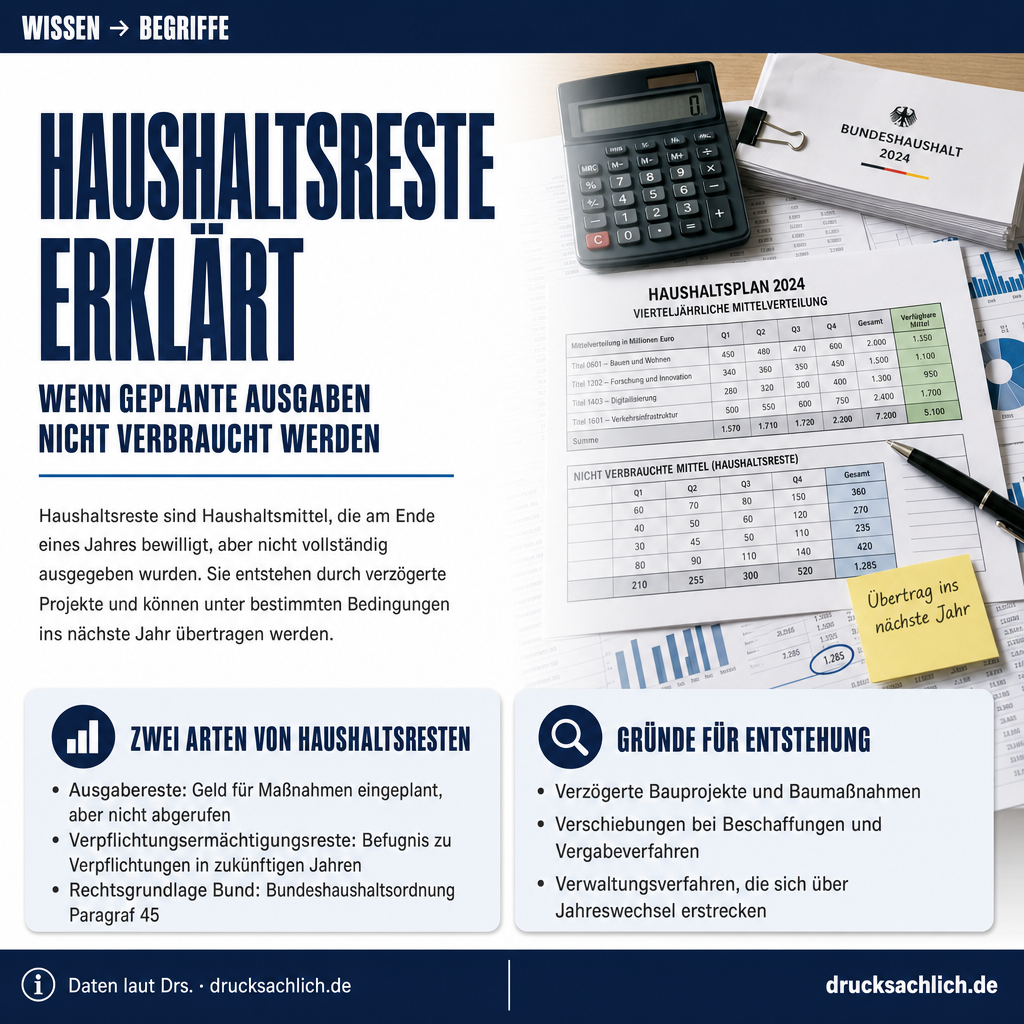 Begriff erklärt: Haushaltsreste