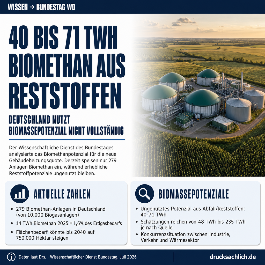 Biomethan aus Reststoffen für deutsche Gebäudeheizungen