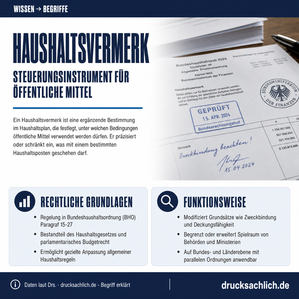 Begriff erklärt: Haushaltsvermerk