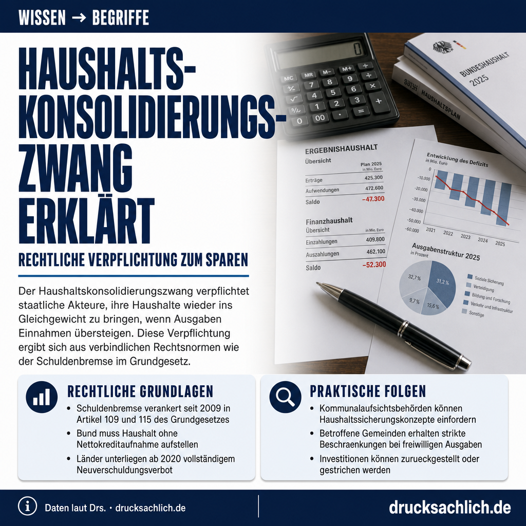 Begriff erklärt: Haushaltskonsolidierungszwang
