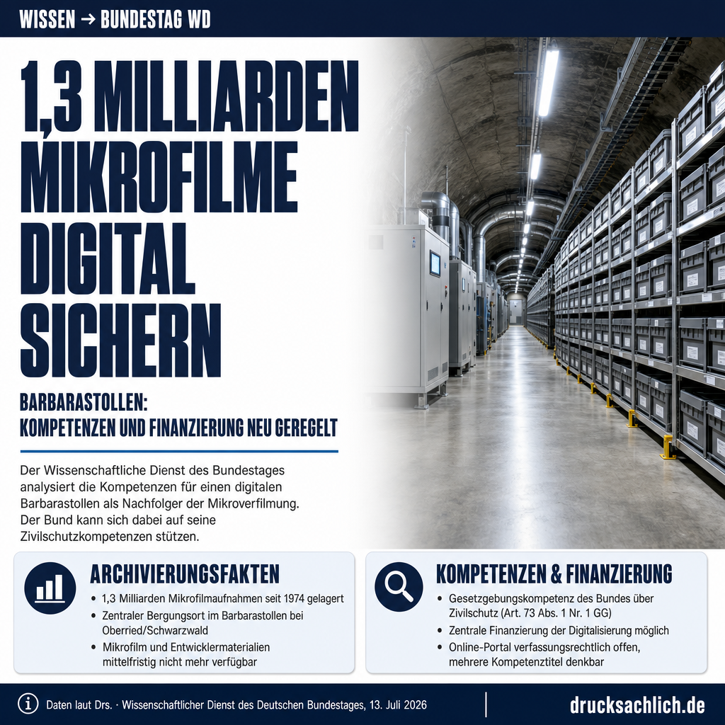 Digitaler Barbarastollen: Bundeskompetenzen und Finanzierungsfragen