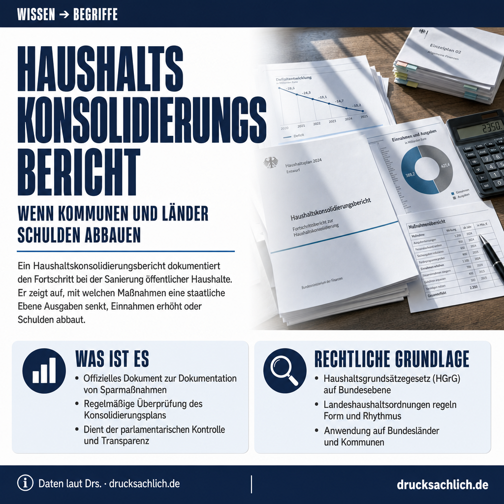 Begriff erklärt: Haushaltskonsolidierungsbericht