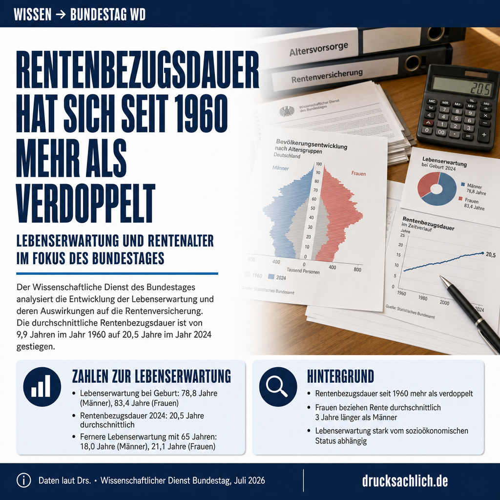 Lebenserwartung und Rentenalter in Deutschland analysiert