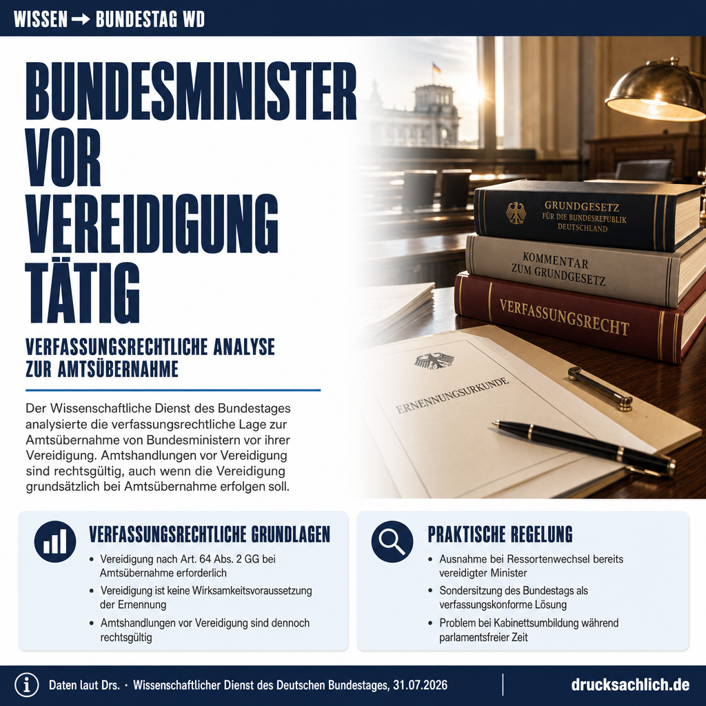 Bundesminister vor Vereidigung tätig werden dürfen