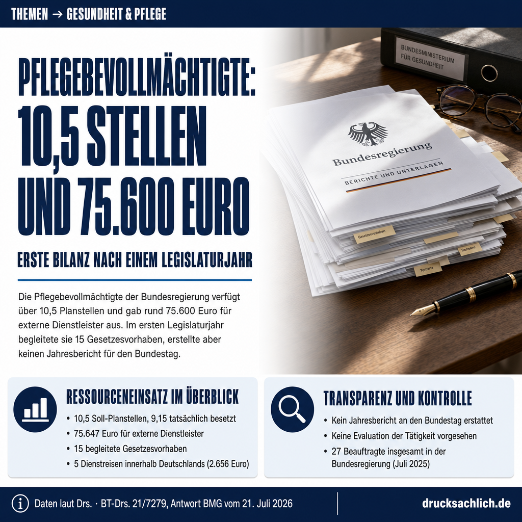 Pflegebevollmächtigte: Kosten, Stellen und Projekte im ersten Jahr