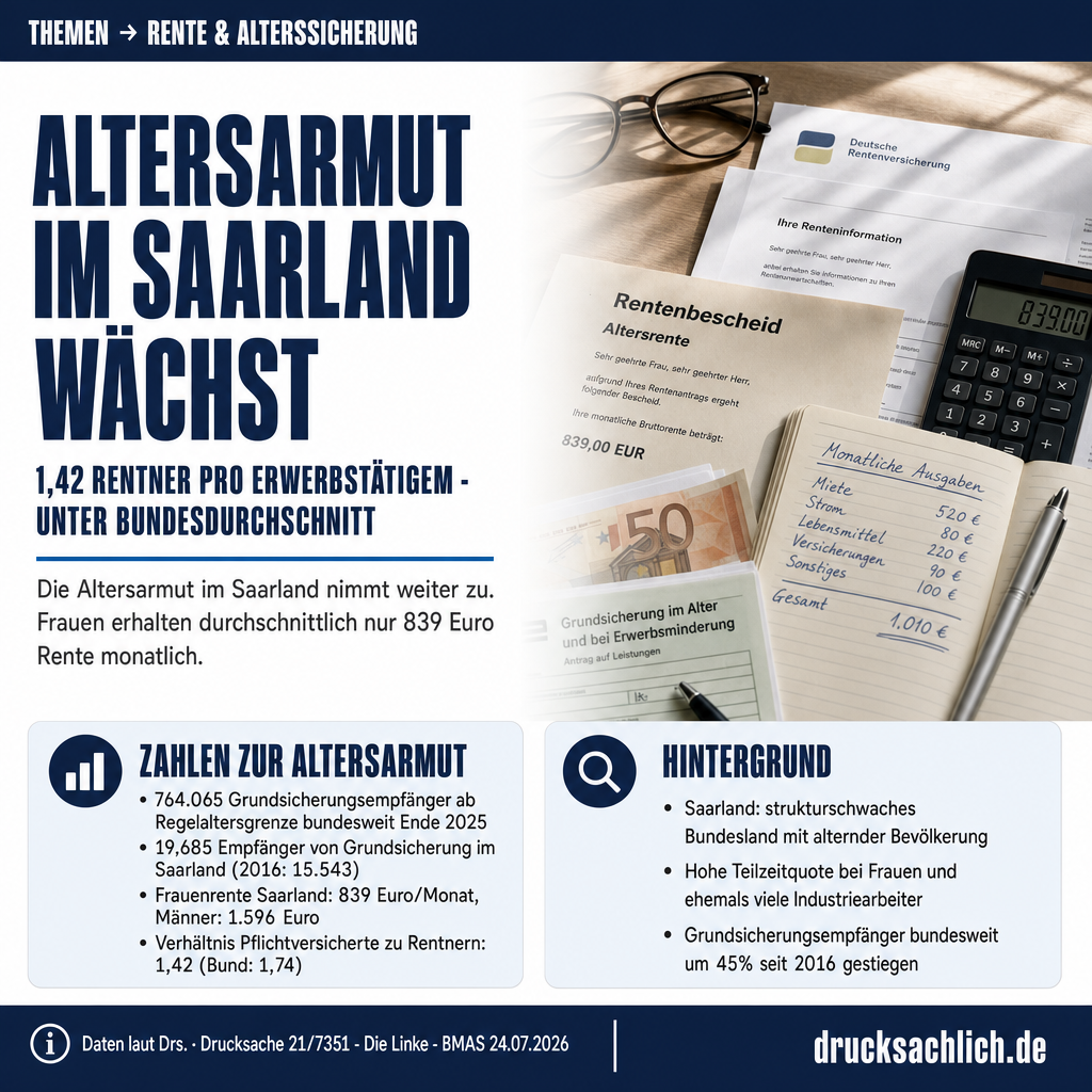 Altersarmut im Saarland: Fakten und Zahlen 2025