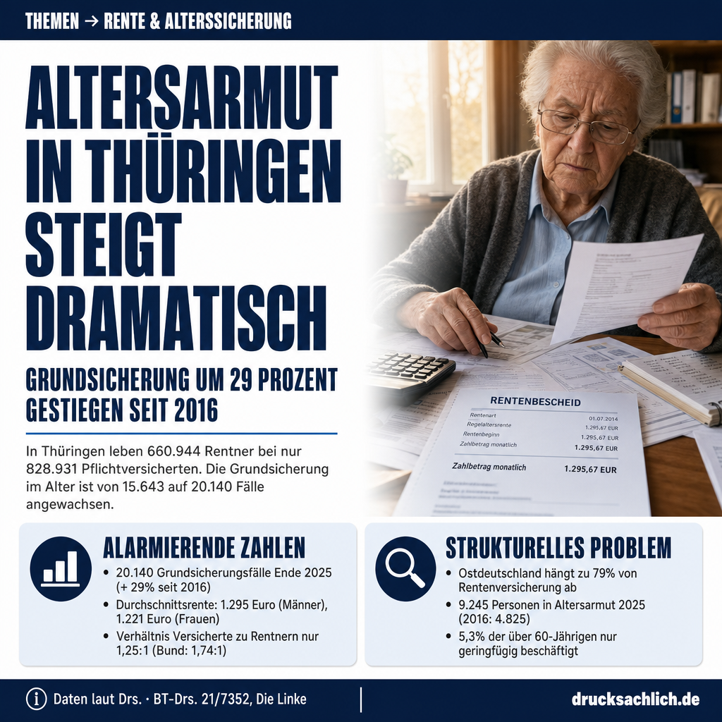 Altersarmut Thüringen: Rentendaten und Grundsicherung 2025