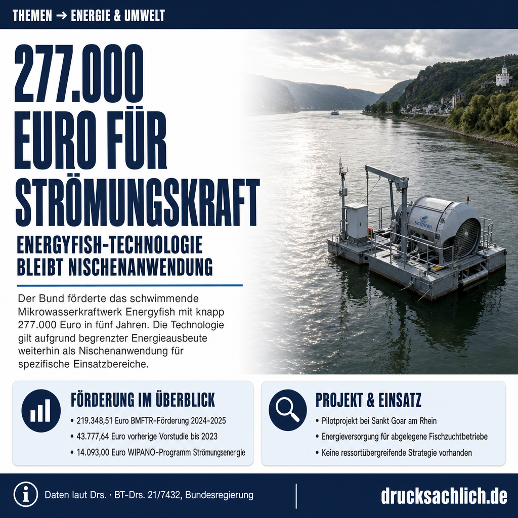 Energyfish: Strömungskraftwerk bleibt Nischenanwendung