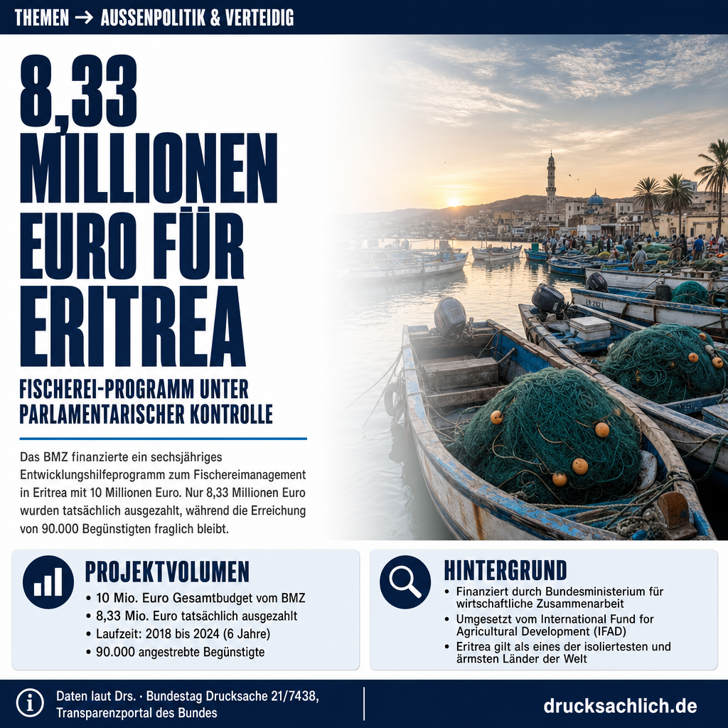 Entwicklungshilfe Eritrea: 8,33 Mio. Euro für Fischereimanagement