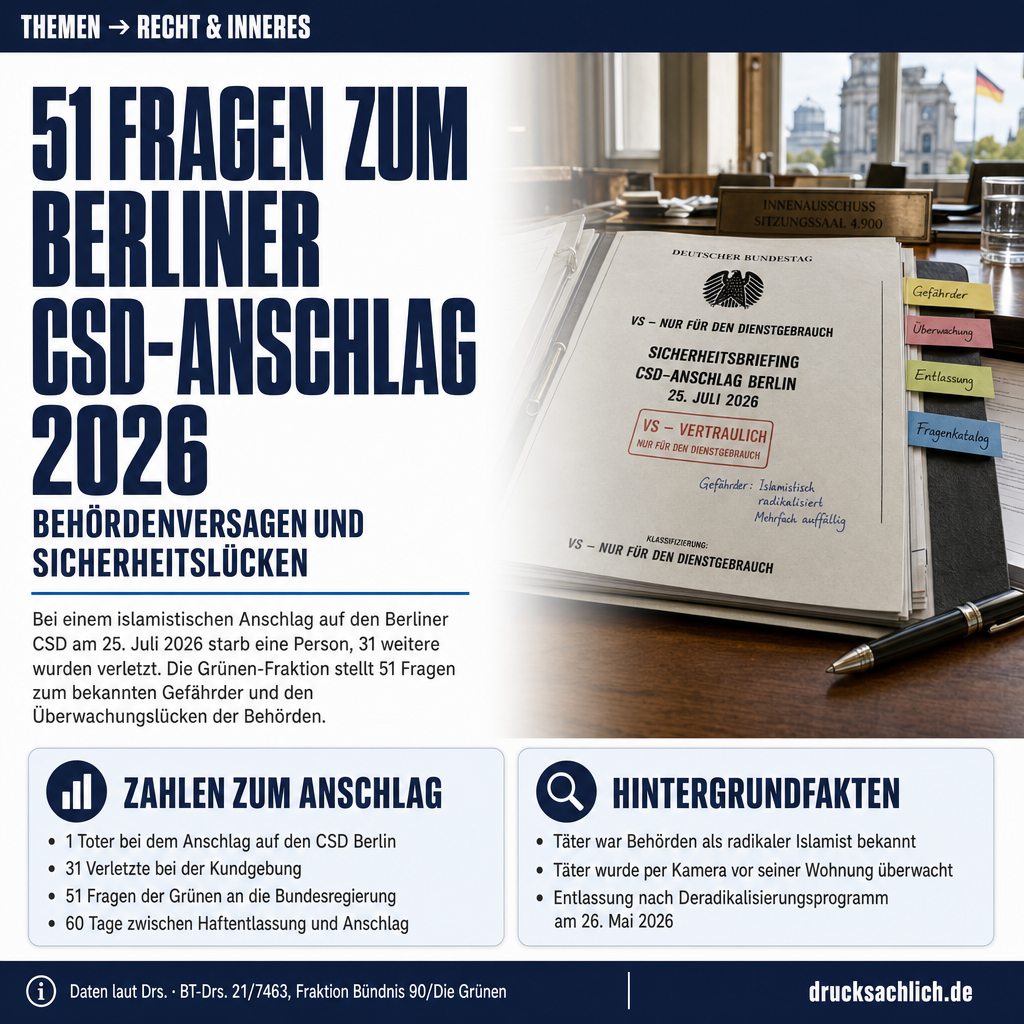 CSD-Anschlag Berlin 2026: 51 Fragen zur Versagen der Sicherheitsbehörden