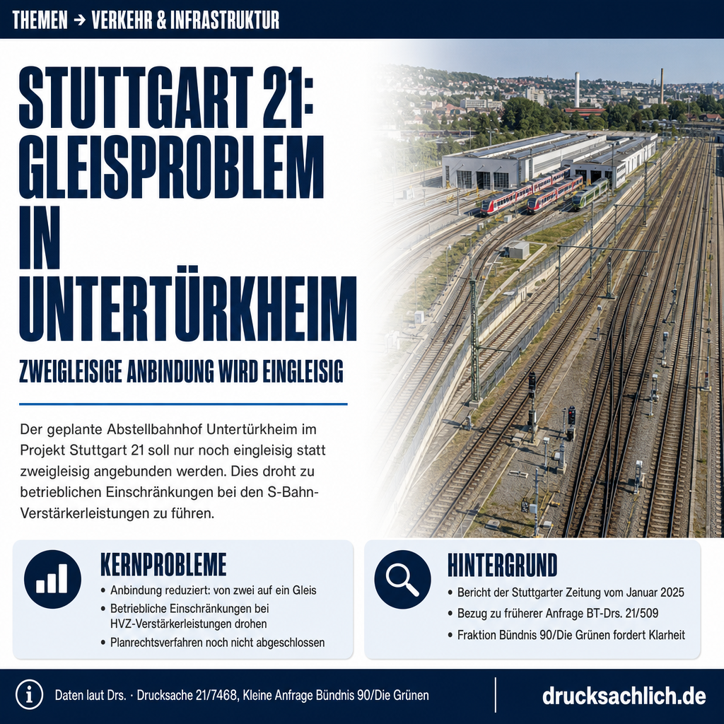 Stuttgart 21: Abstellbahnhof Untertürkheim mit Gleisproblemen