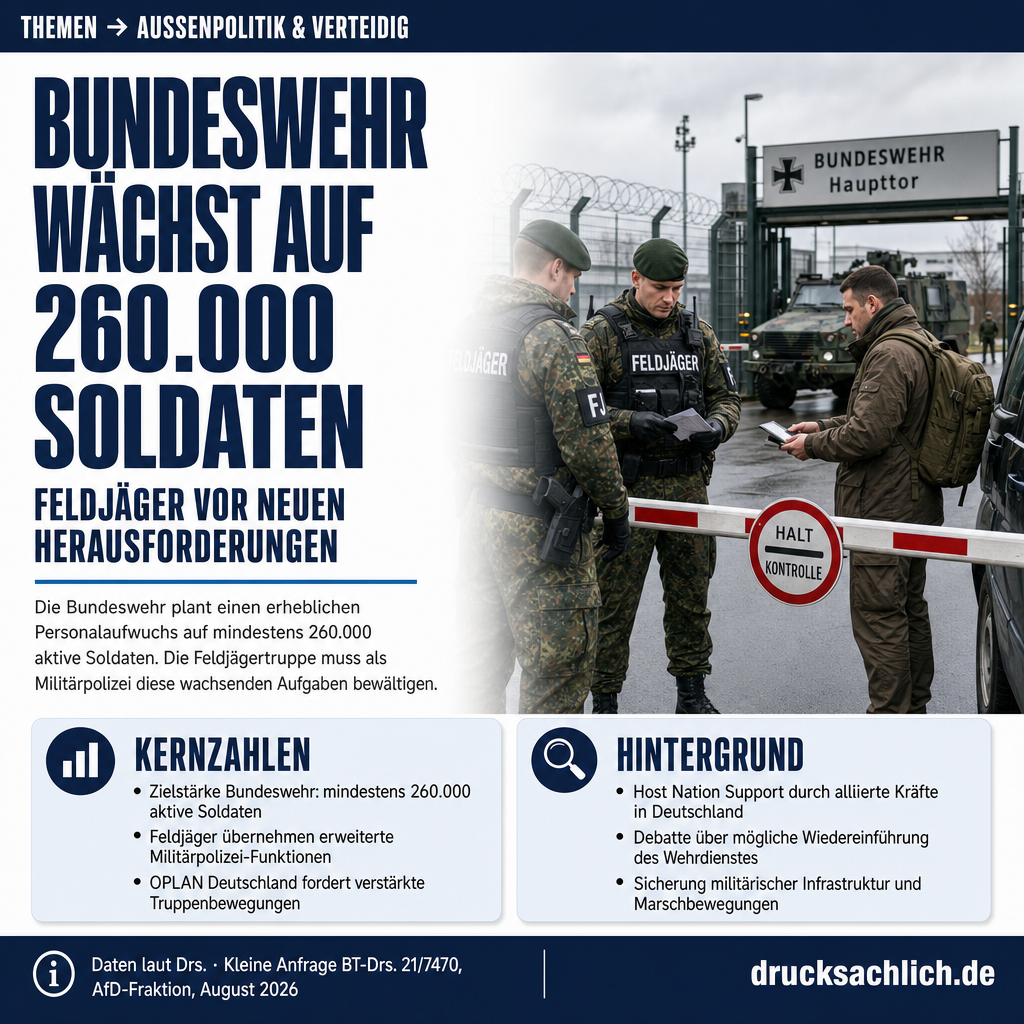 Feldjägertruppe: Bundeswehr-Aufwuchs auf 260.000 Soldaten
