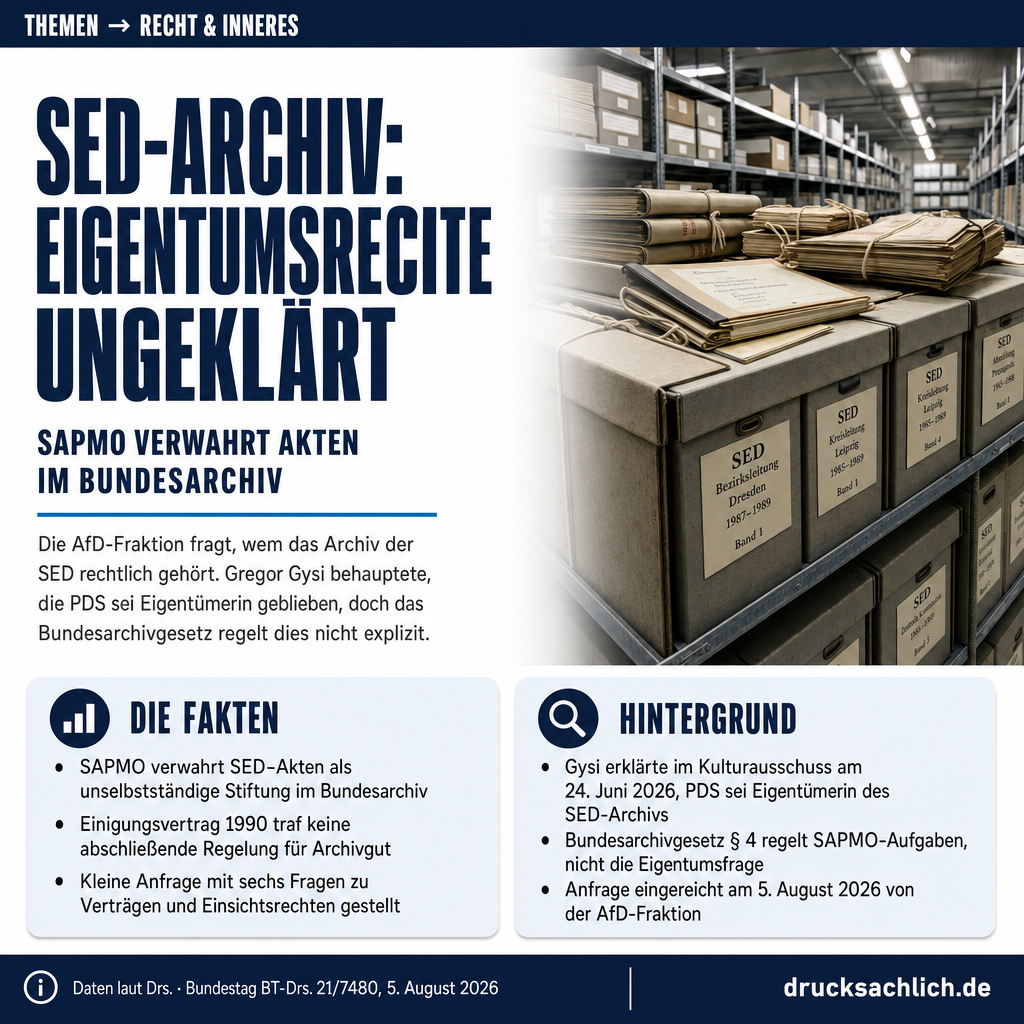 SED-Akten im Bundesarchiv: Eigentumsrechte der Linkspartei ungeklärt