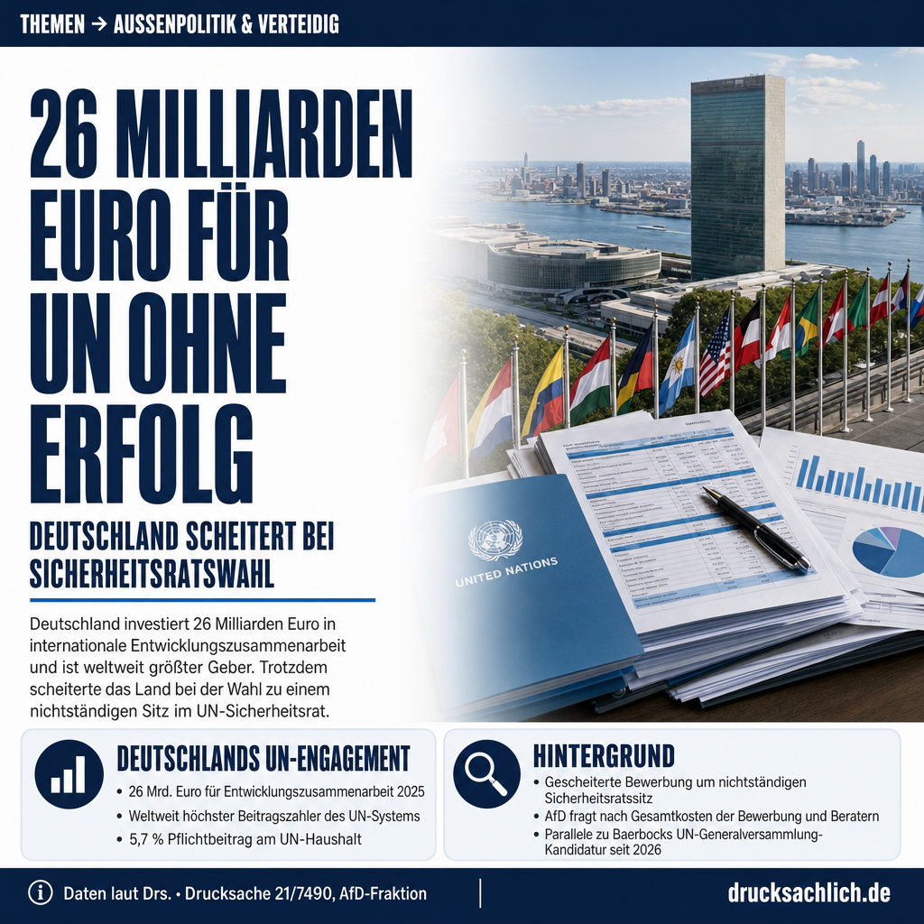 UN-Sicherheitsrat: Deutschland scheitert trotz 26 Mrd. Euro Entwicklungshilfe