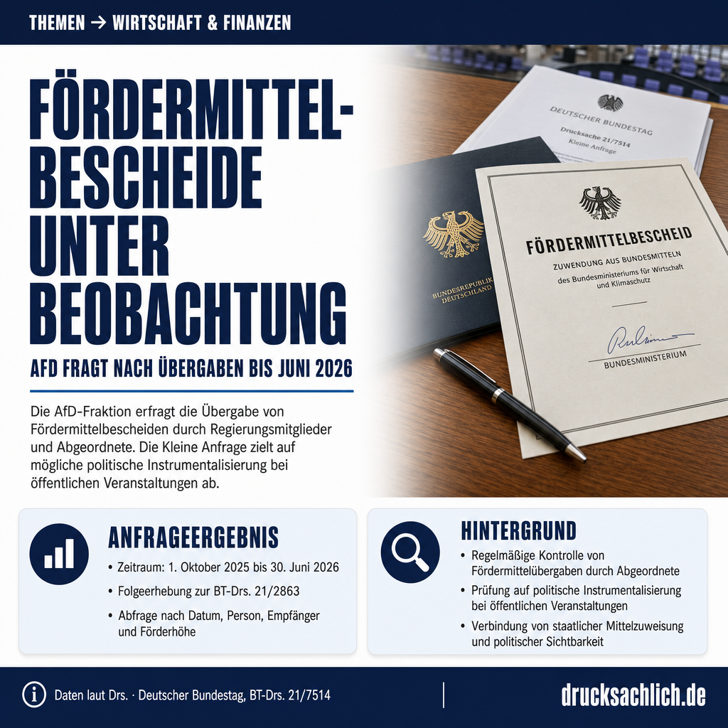 Fördermittelbescheide: Übergabe durch Politiker unter Beobachtung