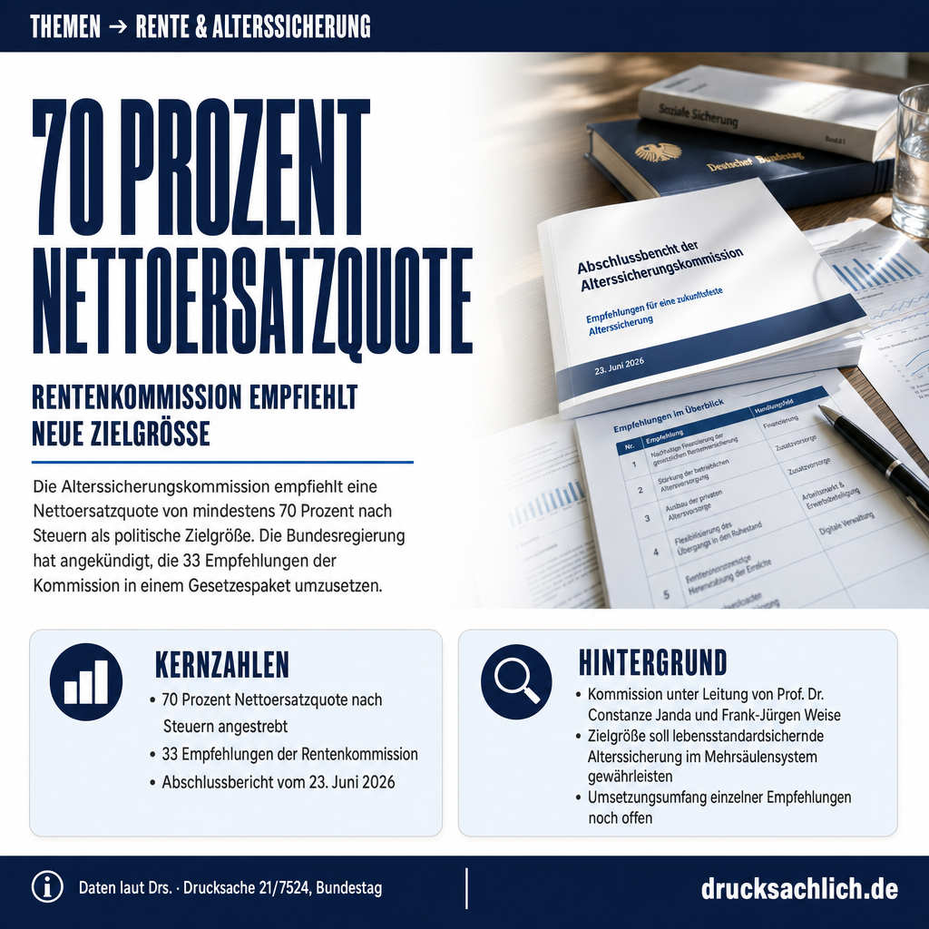 Nettoersatzquote 70 %: 54 Fragen zur Rentenreform