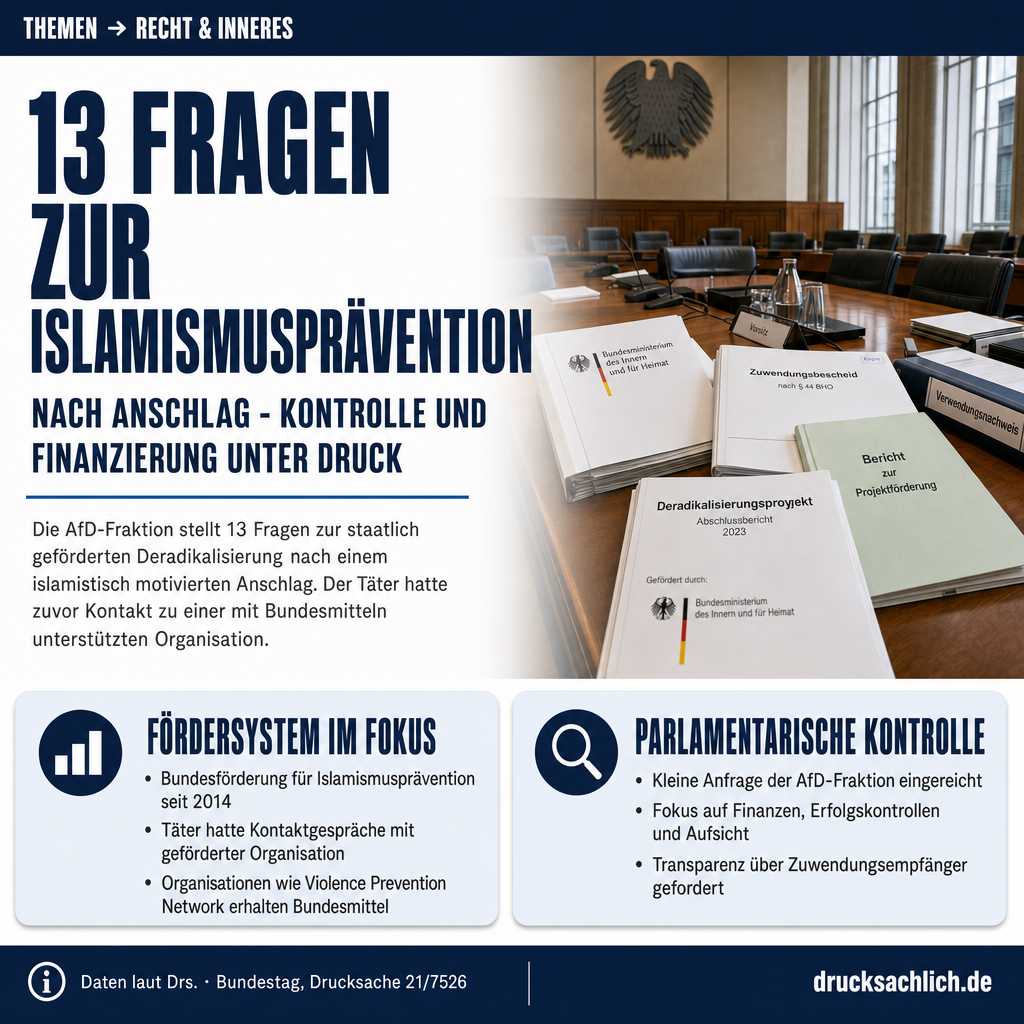 Islamismusprävention: 13 Fragen zur Förderung nach Anschlag