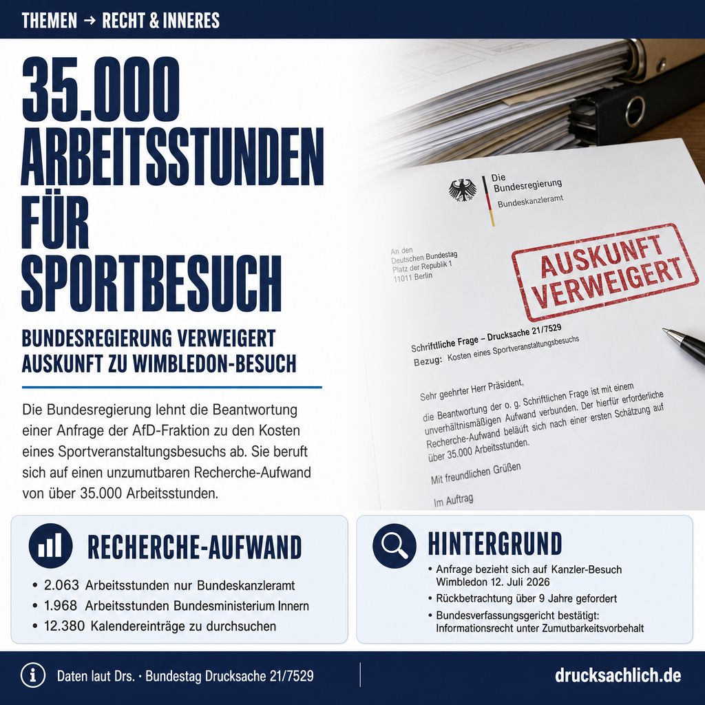 Sportveranstaltungen: Bundesregierung verweigert Auskunft