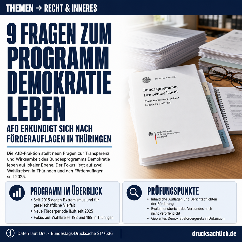 Demokratie leben!: AfD fragt nach Auflagen in Thüringen