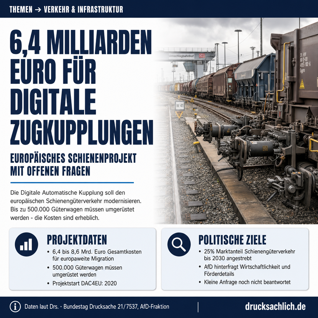Digitale Automatische Kupplung: 6,4 Mrd. Euro Umrüstung