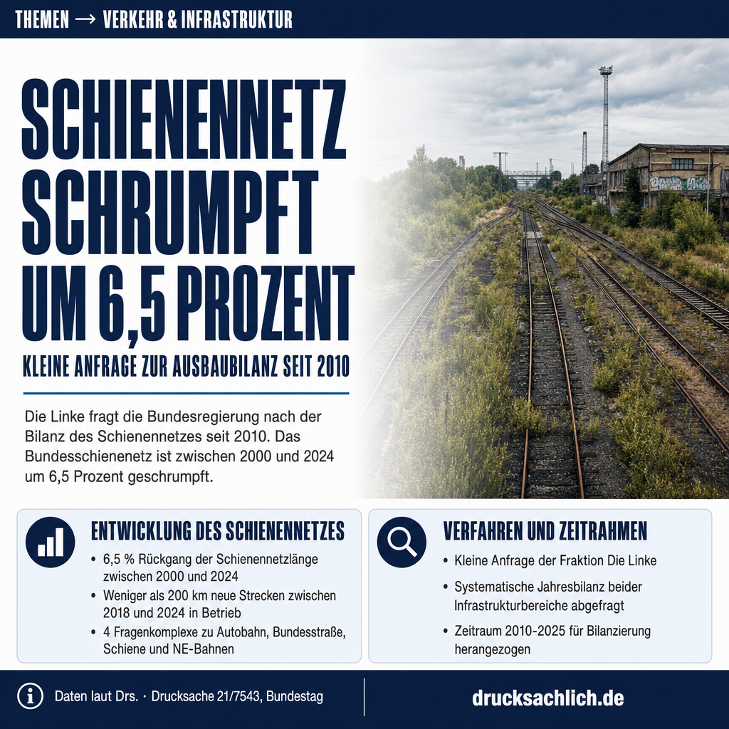 Schienennetz: Linke fragt Ausbaubilanz seit 2010 ab
