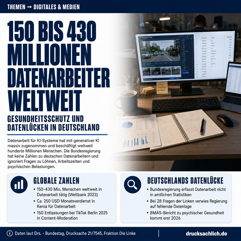 Datenarbeit für KI: Gesundheitsschutz und Datenlücken