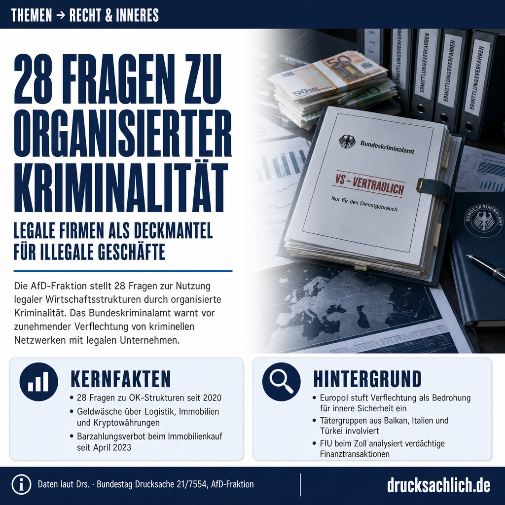 Organisierte Kriminalität: 28 Fragen zu legalen Firmen