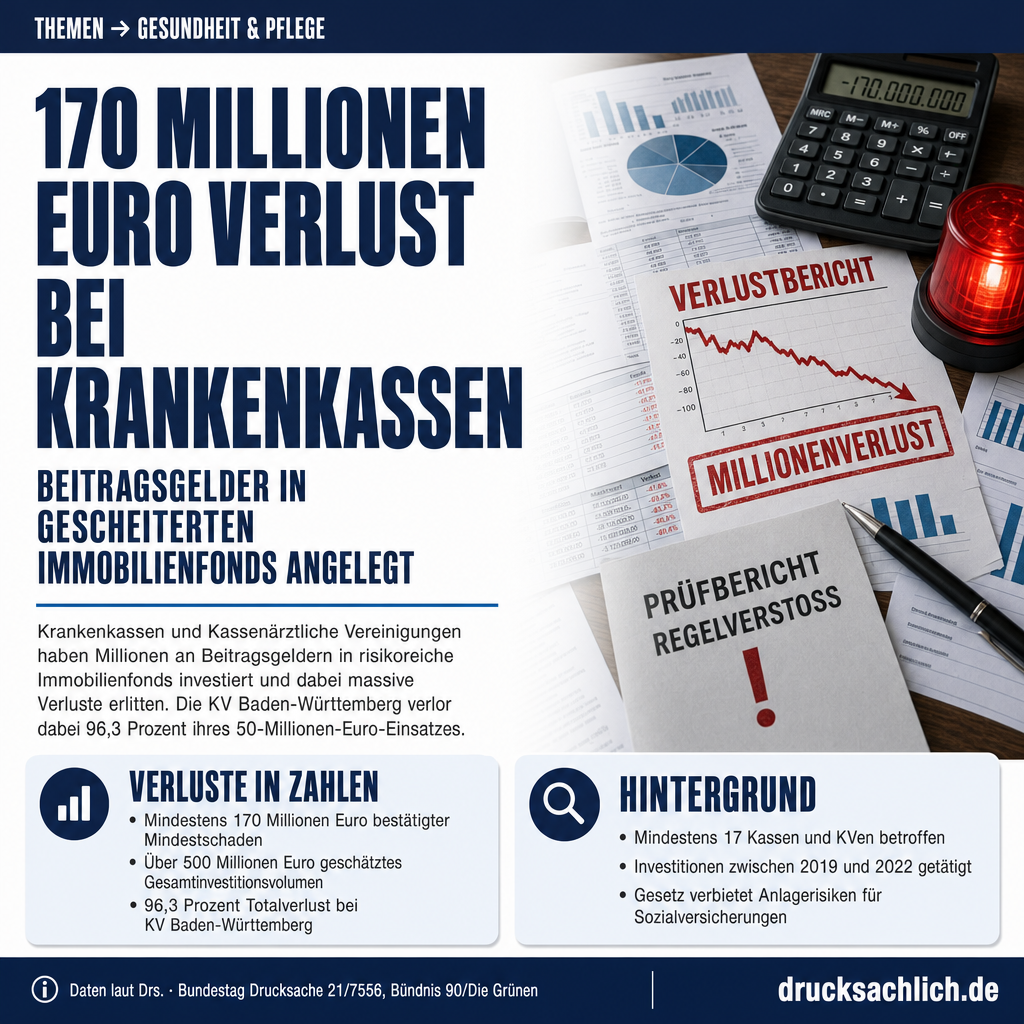 GKV-Immobilienfonds: 170 Mio. Euro Verlust bei Krankenkassen