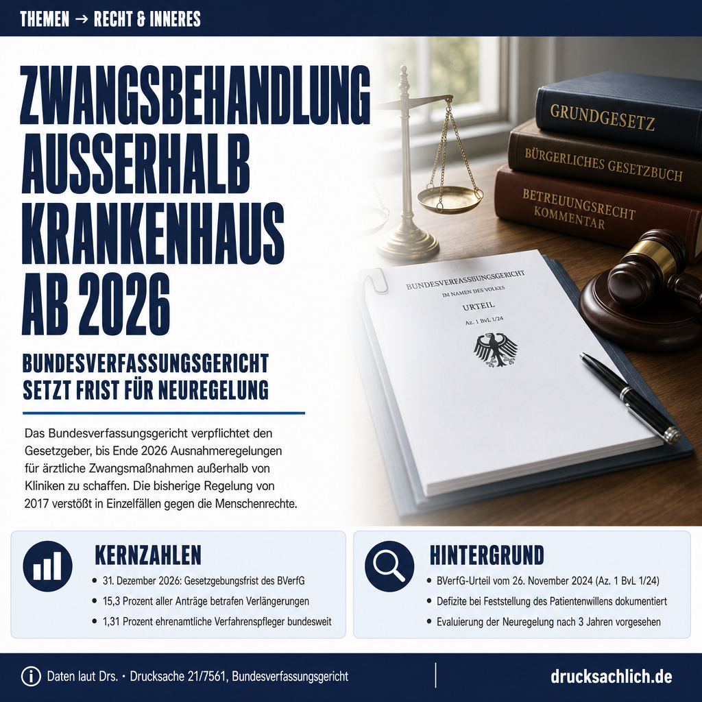 Betreuungsrecht-Reform 2026: Zwangsbehandlung außerhalb Krankenhaus