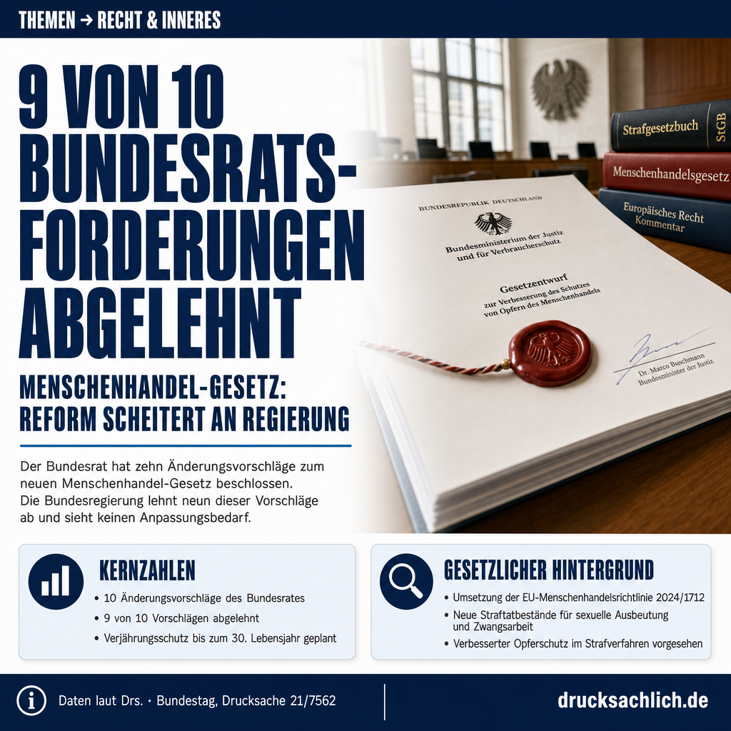 Menschenhandel-Gesetz: Bundesrat fordert strengere Regeln