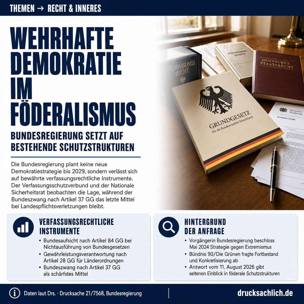 Wehrhafte Demokratie: Bund erklärt Schutzstrukturen im Föderalismus