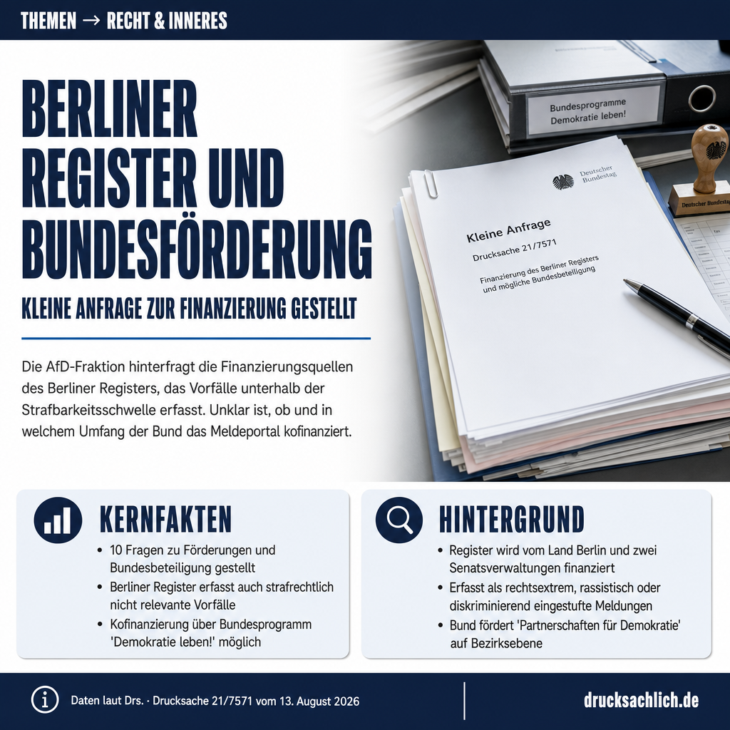 Berliner Register: Bundesförderung im Fokus