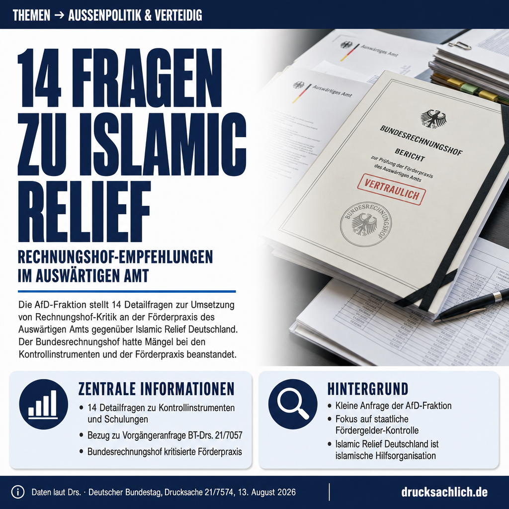 Islamic Relief: Rechnungshof-Empfehlungen im Auswärtigen Amt