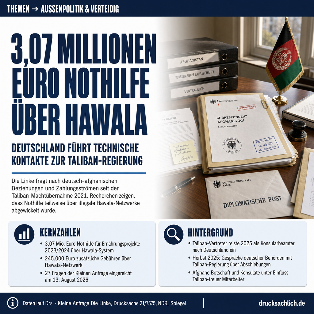 Taliban-Kontakte: Linke fragt nach deutsch-afghani­schen Beziehungen
