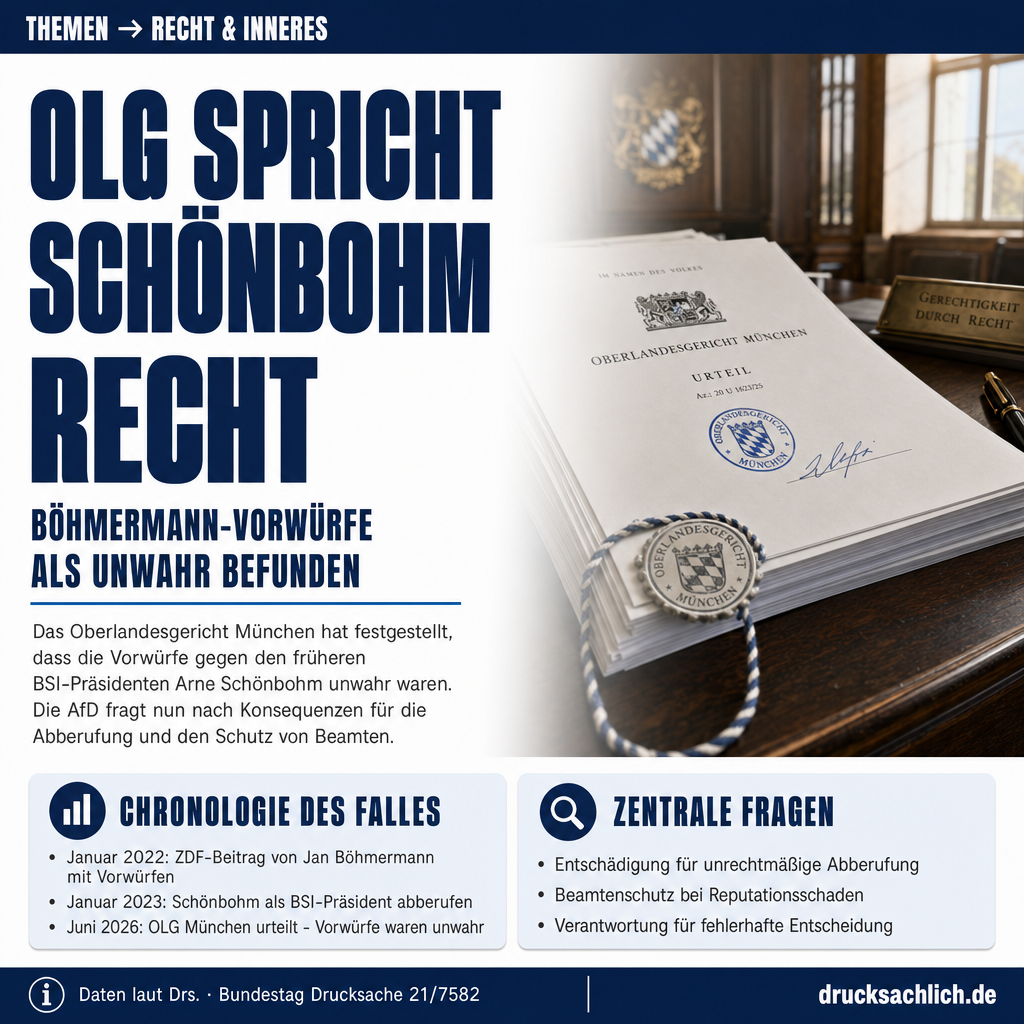 BSI-Chef Schönbohm: OLG-Urteil wirft Fragen zur Abberufung auf
