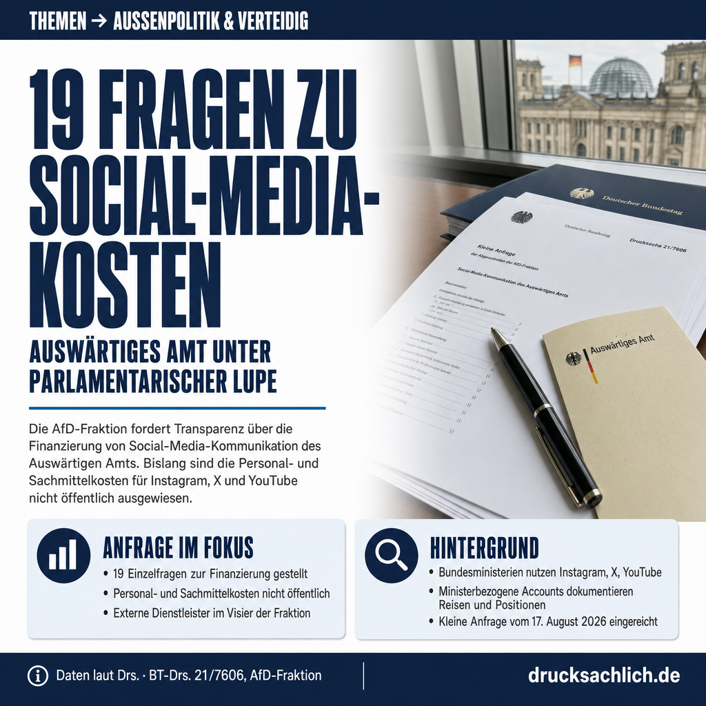 Auswärtiges Amt: Social-Media-Kosten im parlamentarischen Fokus