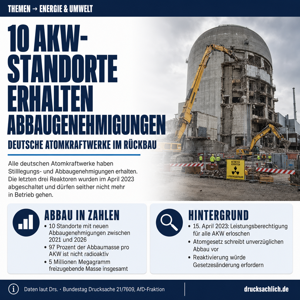 Atomkraftwerk-Rückbau: Stand und Reaktivierungschancen 2026