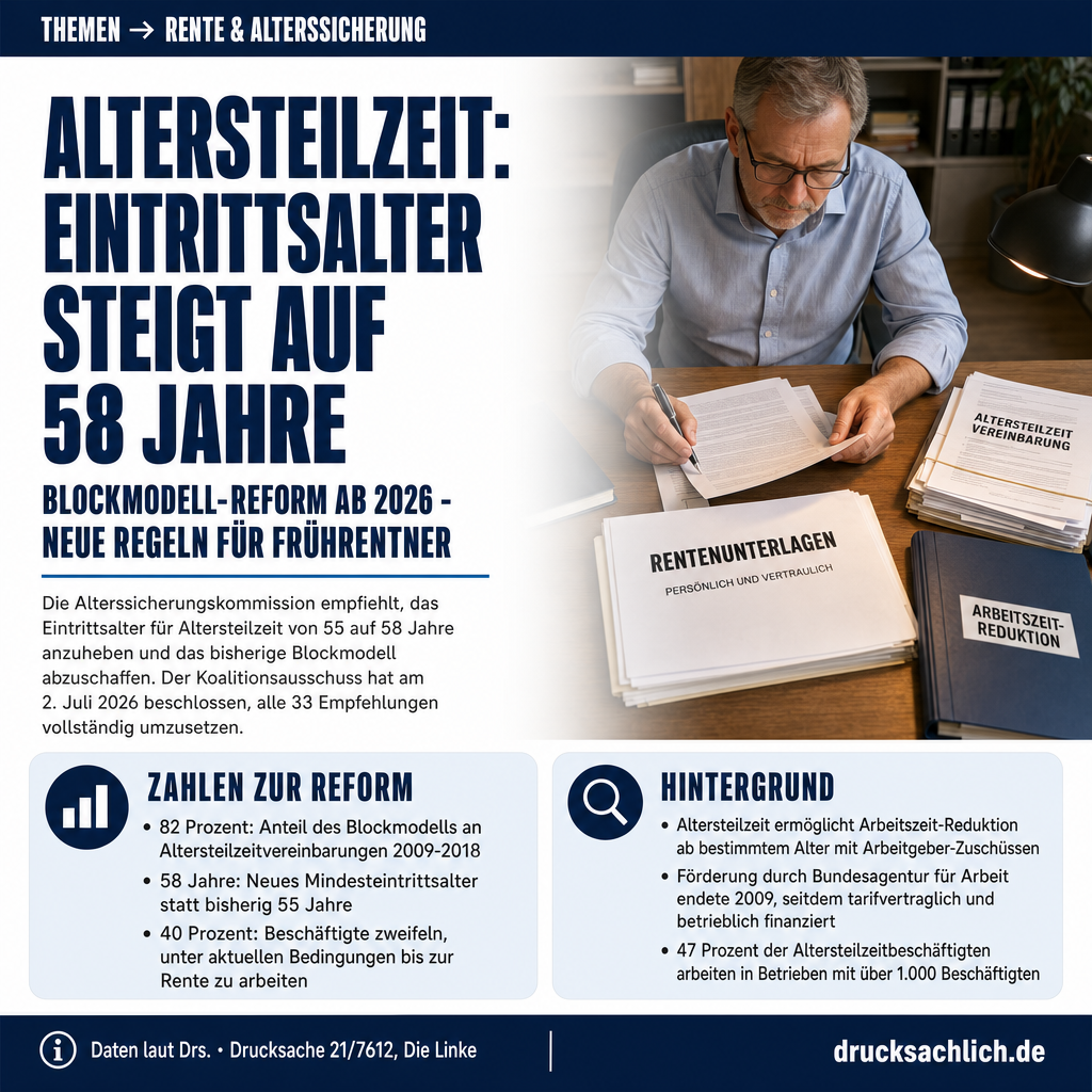 Altersteilzeit-Blockmodell: Reform und Fakten 2026