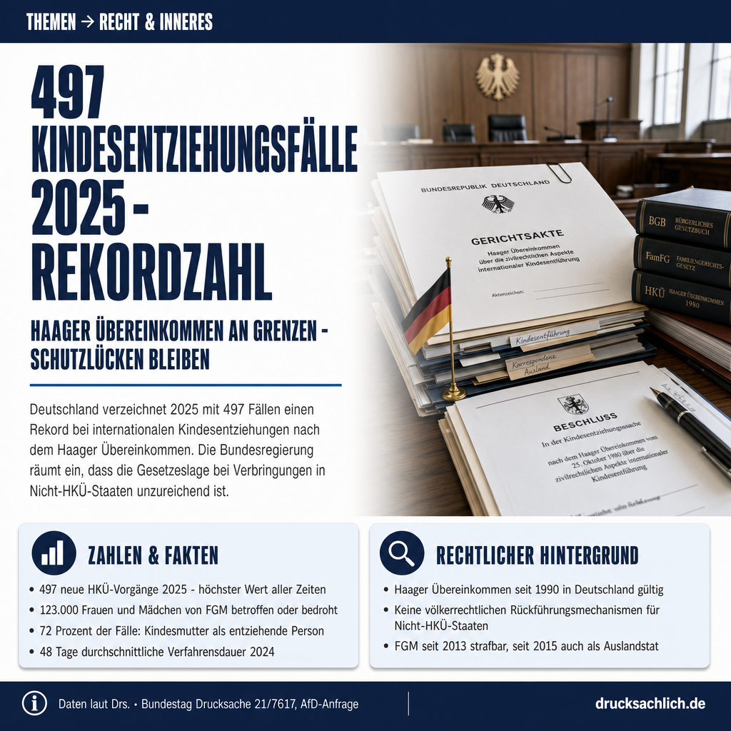 Kindesentziehung: Schutzlücken und 497 neue HKÜ-Fälle 2025