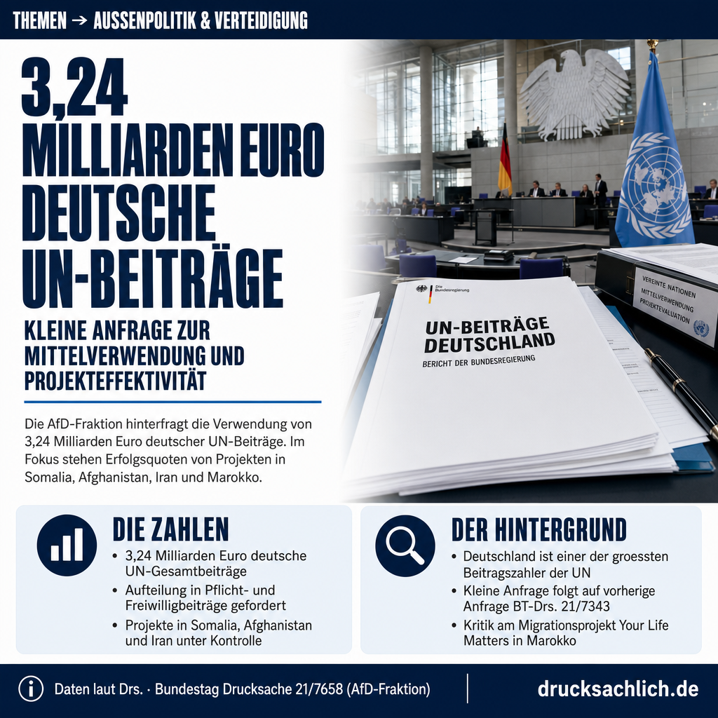 UN-Beiträge: 3,24 Mrd. Euro und zwölf offene Fragen