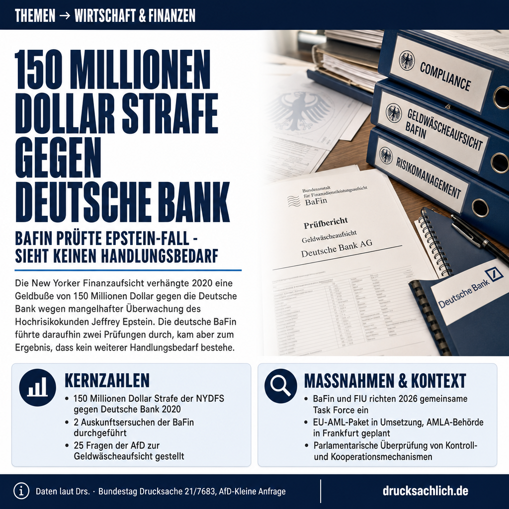 Deutsche Bank & Epstein: BaFin-Aufsicht unter Prüfung