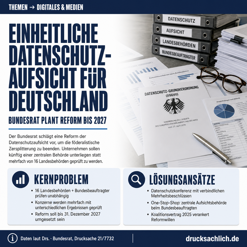 BDSG-Reform: Bundesrat will einheitliche Datenschutzaufsicht