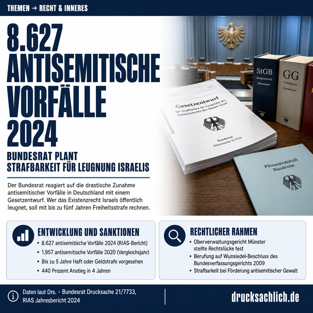 Israels Existenzrecht: Bundesrat will Leugnung bestrafen