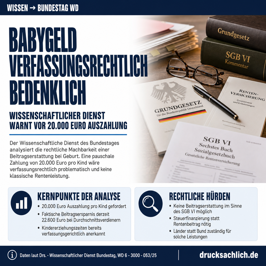 Beitragserstattung bei Geburt verfassungsrechtlich bedenklich