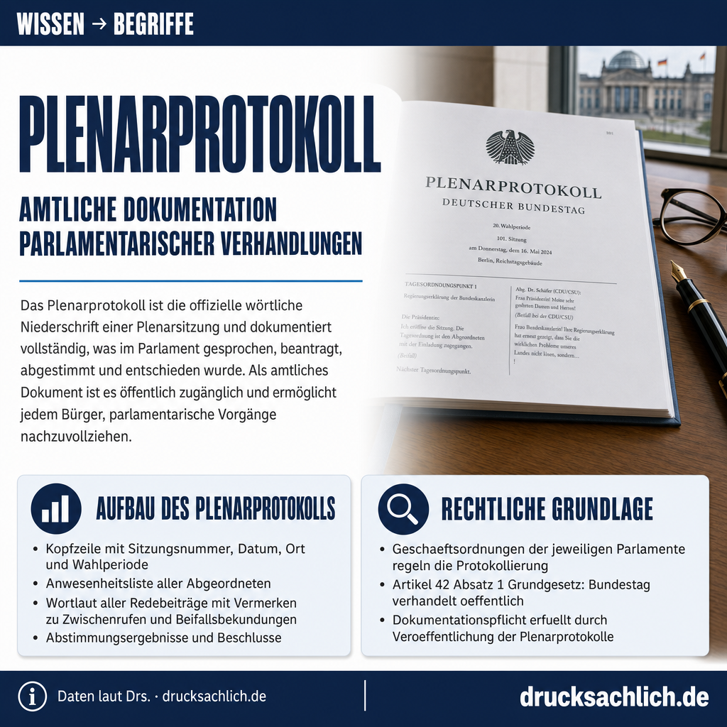 Begriff erklärt: Plenarprotokoll