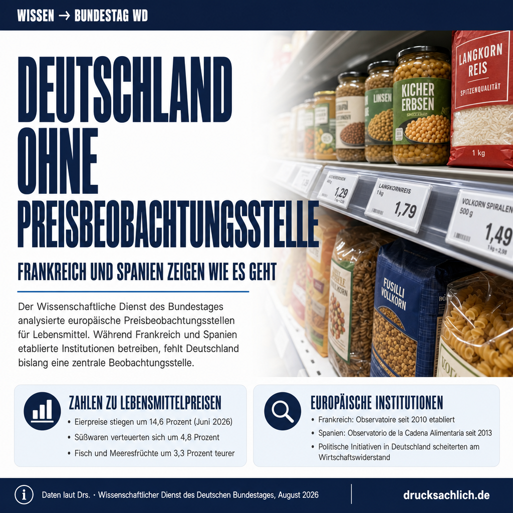 Preisbeobachtungsstellen für Lebensmittel in Europa